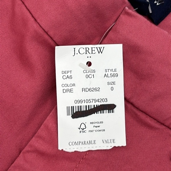 J. Crew Factory 9" Frankie bermuda chino short in dusty red size 0 NWT AL569 - Picture 7 of 14